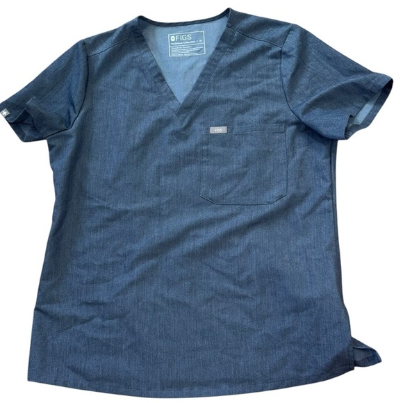 FIGS Technical Collection Blue Gray Scrub Top Women’s M Healthcare RN Doctor MD - Picture 3 of 12